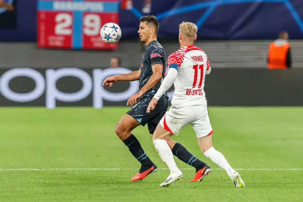 Rodri Manchester City Timo Werner-RB Leipzig Crédits Steffen Prößdorf