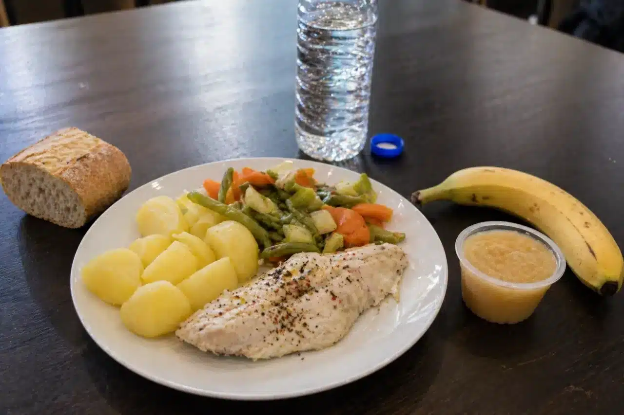 repas avant match soir