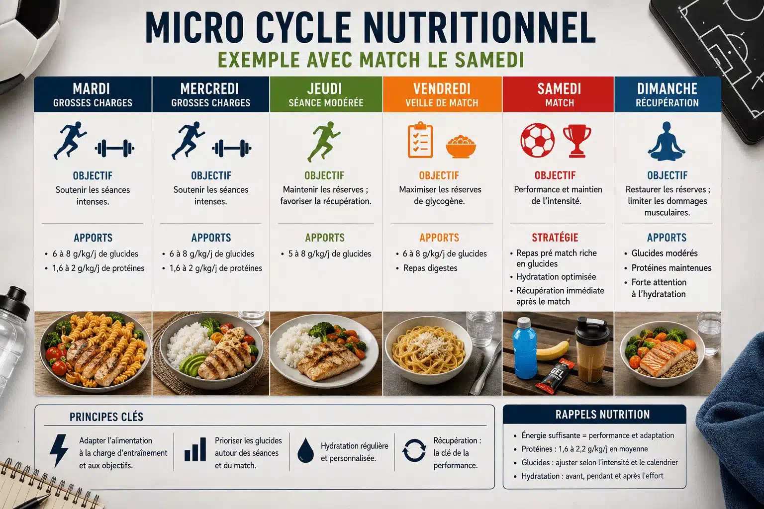 Périodisation en nutrition et performance du footballeur
