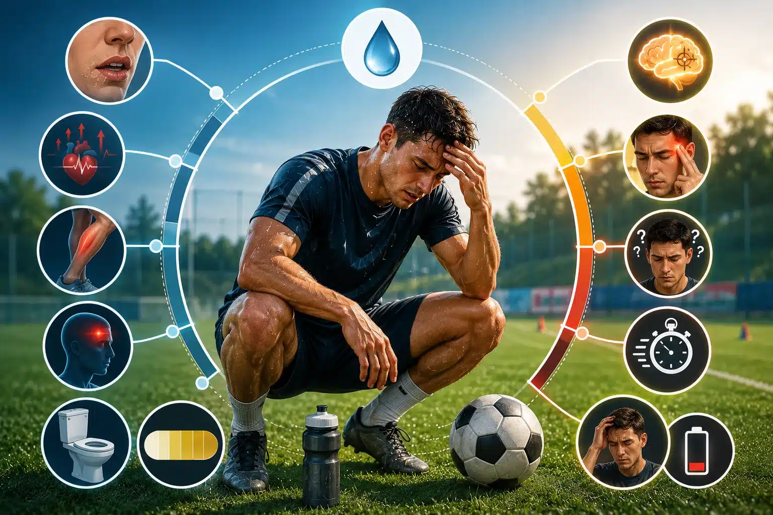 Premiers signes de déshydratation à l’entraînement