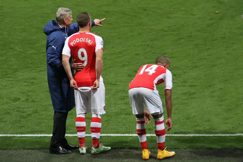 Arsene Wenger - Lukas Podolski crédits Ronnie Macdonald