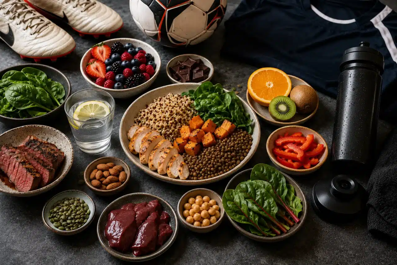 Nutrition football féminin fer récupération menstruation