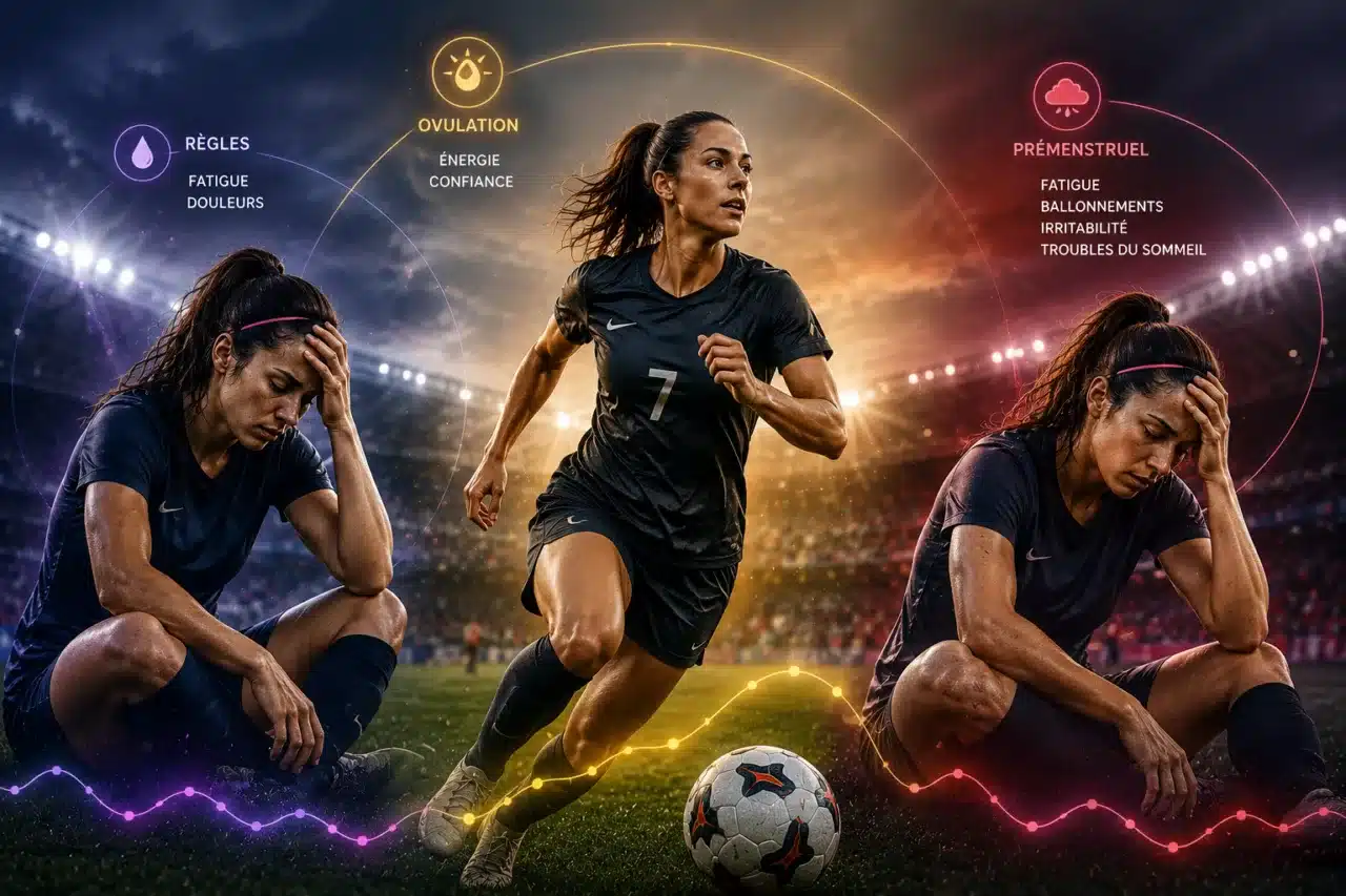 Phases du cycle menstruel chez la footballeuse