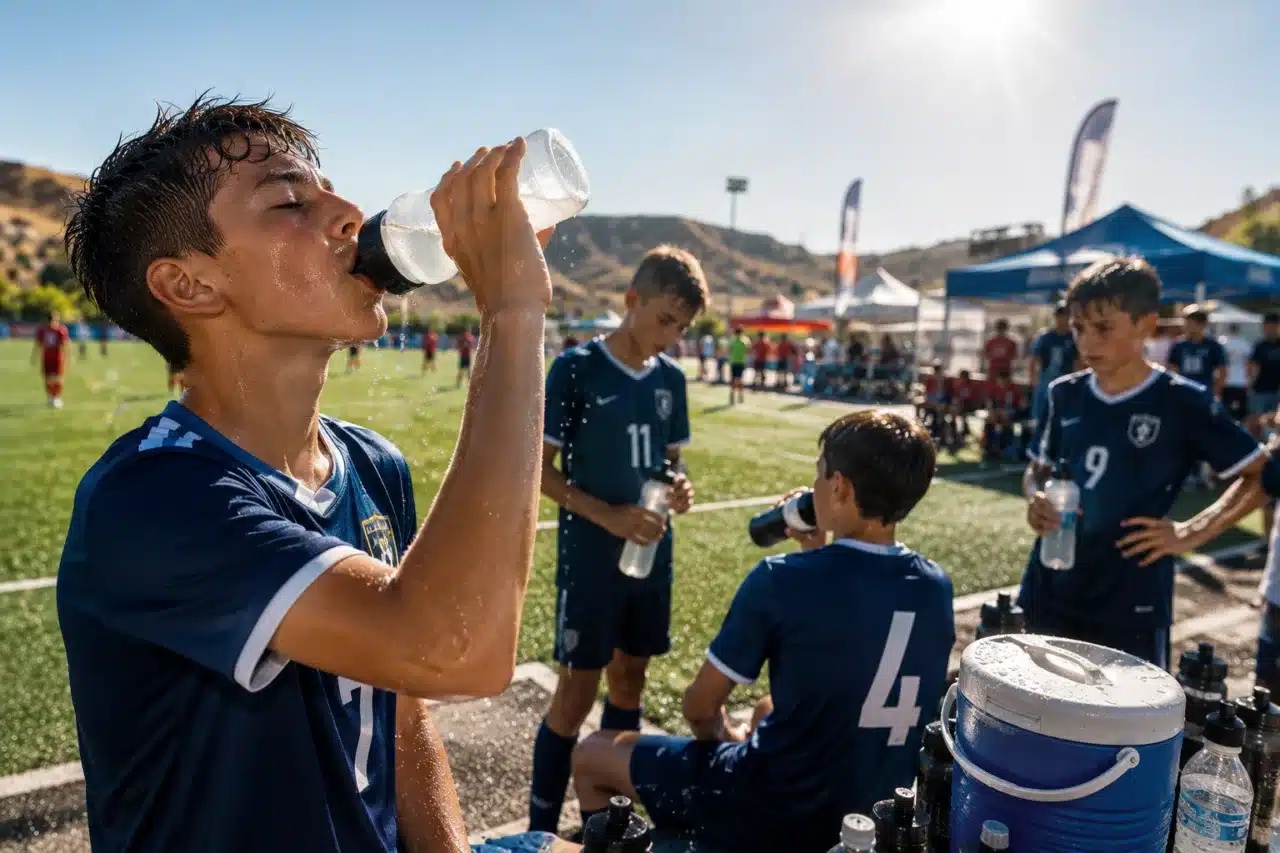 boisson isotonique tournoi football chaleur