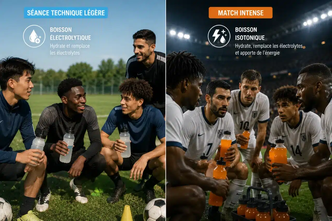 différence entre boisson isotonique et boisson électrolytique football