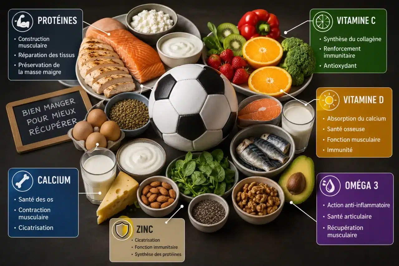 Repas équilibré pour accélérer la récupération après une blessure au football