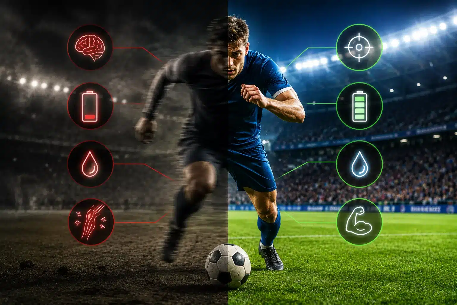 Effets de l'alcool sur les performances d'un footballeur