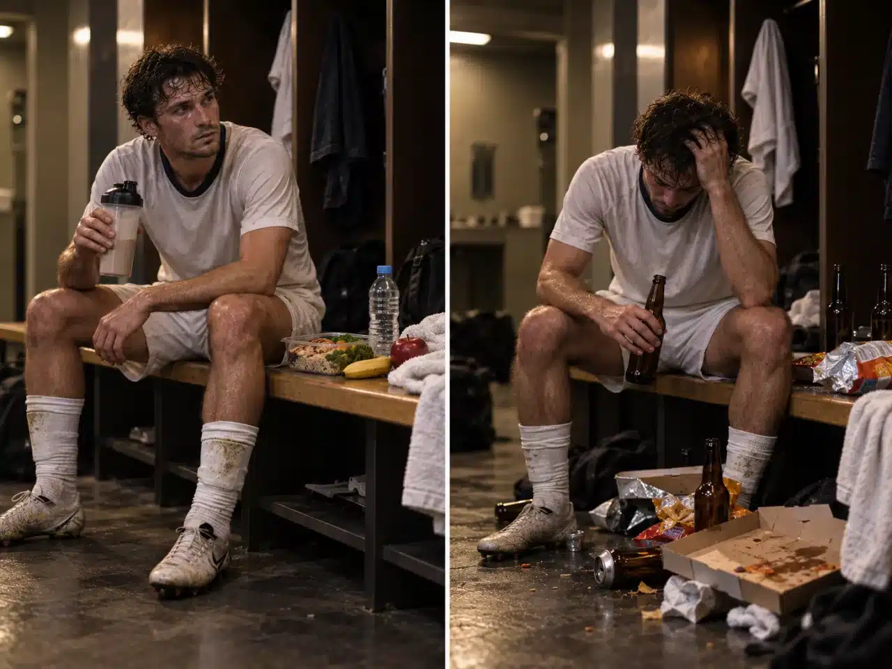 Comparaison entre récupération sportive et consommation d’alcool après un match